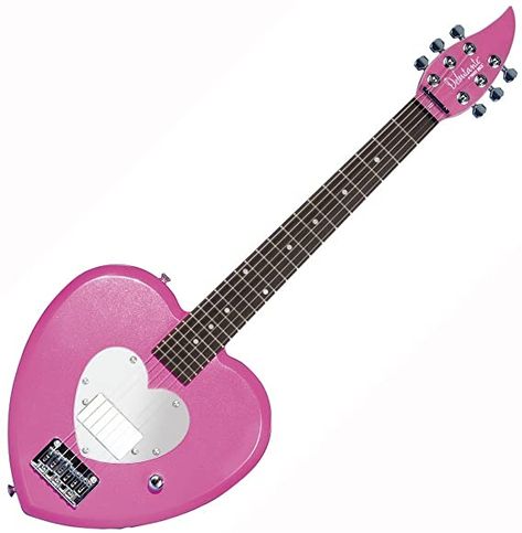 Pink Guitar Png, Heart Electric Guitar, Heart Guitar, Guitar Png, Collage Items, Master Manifestor, Pink Guitar, Cool Electric Guitars, Retro Photography