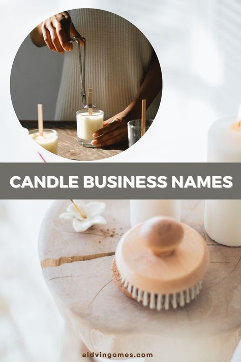 🕯️ Elevate Your Ambiance with Elegance! 🌟 Explore our curated collection of enchanting candle business names. From timeless classics to whimsical wonders, find the perfect name for your luminous venture. #CandleBusiness #BrandNaming #AmbianceMatters ✨ Candle Names Unique, Candle Business Names Ideas, Candle Business Names, Candle Names, Business Name Ideas, Candle Bar, Aesthetic Names, Candle Business, Name Ideas