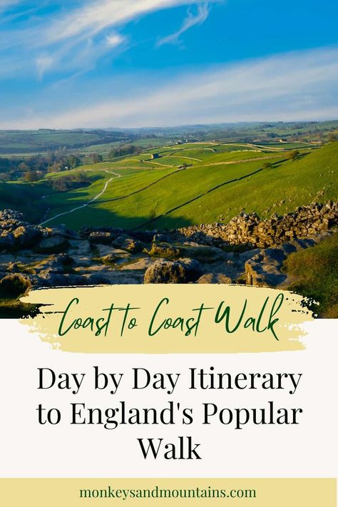 The Coast to Coast Walk across England is one of the most challenging long-distance trails in the UK, but it’s also England’s most iconic. So, if you’ve been looking to set yourself a new challenge for the new year, this should be your top priority. #coasttocoast #england #uk #hiking #walking #trails #dayhikes #nationalpark Scotland Hiking, Waterfall Trail, Hiking Europe, Hiking Routes, Walking Routes, New Challenge, Coast To Coast, Mountain Hiking, Walking Trails