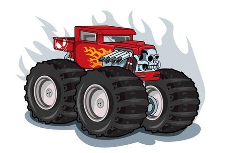 Motivo del cráneo del camión monstruo | Vector Premium Bone Shaker Monster Truck, Hot Wheel Printables, Monster Truck Cars, Transport Illustration, Big Monster Trucks, Auto Illustration, Big Monster, Monster Truck Coloring Pages, Bone Shaker