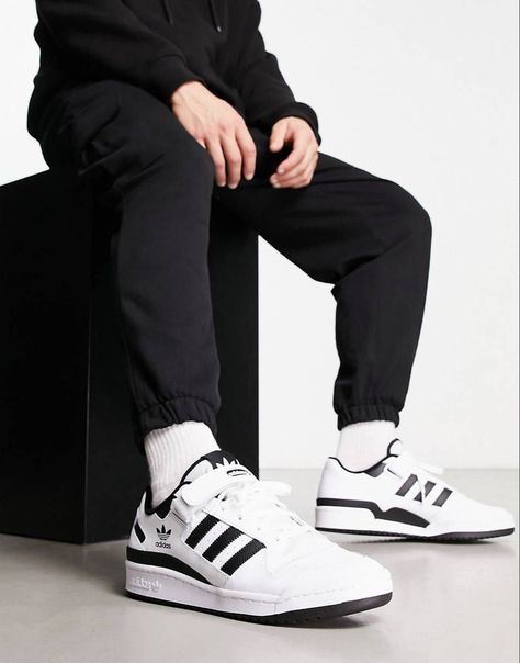 Adidas Forum Low White, Forum Low Shoes, Adidas Forum Low, Forum Low, Adidas Branding, Adidas Forum, Adidas Brand, Wide Jeans, Adidas Samba Sneakers