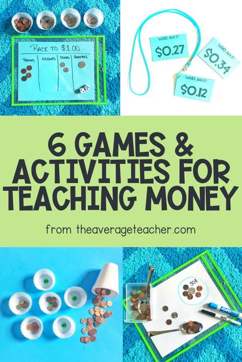 2nd Grade Educational Games, 2nd Grade Montessori, Money Games 2nd Grade, Special Education Money Activities, 2nd Grade Games Classroom Fun, Counting Coins 2nd Grade, Teaching Money Special Education, Math Money Activities, Teaching Money Activities