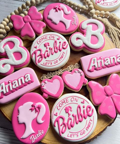 Pink Barbie Party Ideas, Barbie Party 5th Birthday, 3rd Barbie Birthday Party, 2nd Birthday Barbie Theme, Barbie Party Desserts, First Birthday Barbie Theme, Barbie Theme Cakes, Barbie 2nd Birthday Party, 4 Year Birthday Party Ideas Barbie