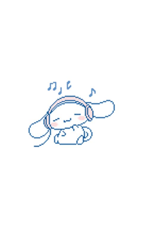 Cinnamoroll Listening To Music, Sanrio Listening To Music, Miffy Listening To Music, Kirby Listening To Music, Cinnamoroll Headphones, Cutecore Background, Wallpaper Sanrio, Hello Kitty Christmas Tree, Headphones Aesthetic