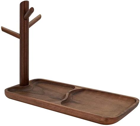 Amazon.com: THE BASIC LIVING Solid Wood Jewelry Tray, Trinket Dish Mid Century Modern Catchall Tray Jewelry Stand Hanging Organizer, Home Decor Key Tray Ring Holder - Walnut: Home Improvement Key Bowl, Key Tray, Jewelry Tray Organizer, Jewelry Tray Display, Catchall Tray, Ring Tray, Tray Organization, Wood Artist, Hanging Organizer