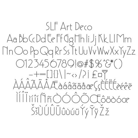 SLF Art Deco Quality and attention to detail are the hallmarks of every Single Line Font creation, and SLF Art Deco is no exception. This Gatsby-type font is just what the occasion calls for when creating elegant lettering projects. With a tasteful and stylish feel, it is the perfect choice for party and event invitations. Use as your formal wedding choice for Save The Date cards, invitations, place cards, envelopes, and programs. This release comes just in time for New Year’s Eve invitations as Blueprint Font, Monoline Lettering, Art Deco Lettering, Art Deco Monogram, Art Deco Typography, Lettering Projects, Elegant Lettering, Free Monogram Fonts, Art Deco Fonts