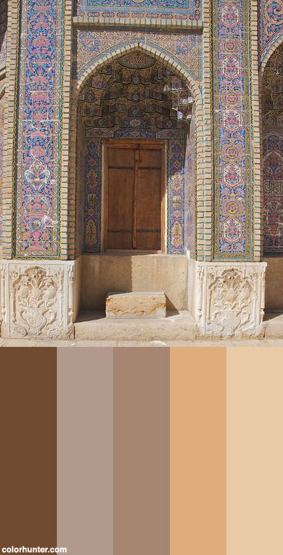 Mosque+Door+Color+Scheme Jaipur Color Palette, Rajasthan Color Palette, Islamic Color Palette, Mosque Door, Turkey Architecture, Masjid Al Haram, Mood Colors, Door Color, Medieval Art