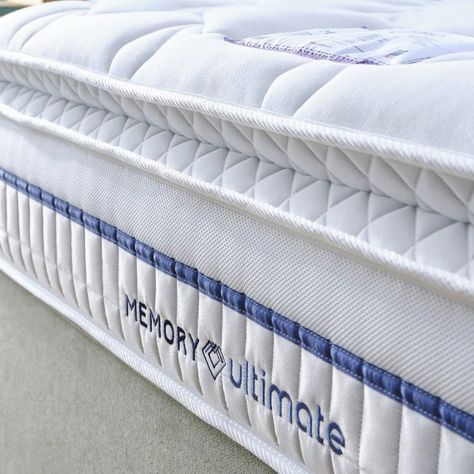 Experience the ultimate in luxury and support with the Sleepeezee Memory Ultimate 6500 Pocket Pillow Top Mattress from Mattresses365. 🌟 Luxurious Support: 6500 pocket springs for exceptional comfort and durability. 🛌 Sumptuous Pillow Top: Extra cushioning and softness for a cozy night's sleep. 🔬 Advanced Memory Foam: Personalized support that absorbs motion and promotes healthy spinal alignment. ❄️ Graphite Infusion: Heat management for a cool and comfortable sleep experience. 👌 Medium-... Spinal Alignment, Pocket Pillow, Pillow Top Mattress, Label Tag, Pillow Top, Memory Foam Mattress, Bed Mattress, Sleep Comfortably, Good Sleep