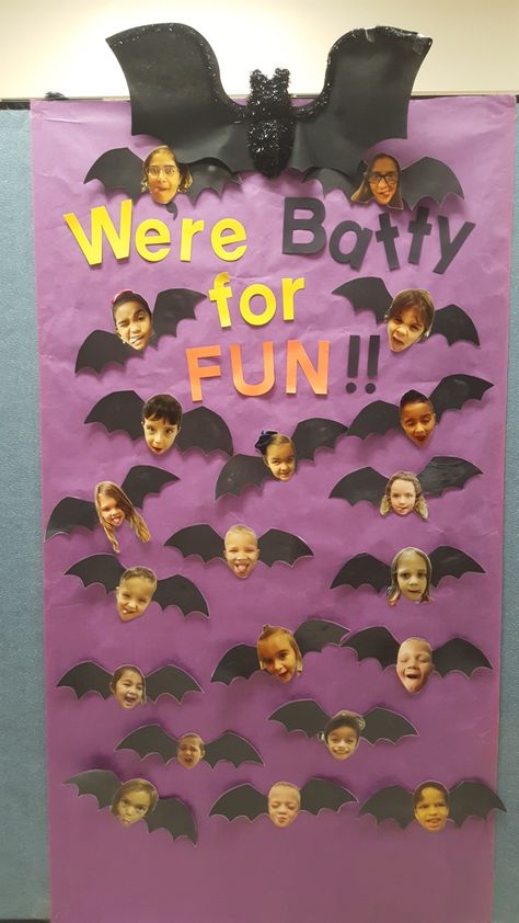 Batty for Fun!! Its Batty In Here Classroom Door, Halloween Classroom Door, Halloween Classroom, Door Decorations Classroom, Classroom Door, Door Decor, Door Decorations, Halloween