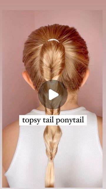 Audrey McClelland on Instagram: "TOPSY TAIL PONYTAIL ❤️ If you’re short on time, try this hairstyle! You’ll love how easy it is to do. 🥰
.
I just all of the hair products that we love to use in my stories and in the highlights, too! 🫶🏻 Feel free to ask me any questions!
.
#simplehairstyles #simplehair #simplehairstyle #easyhairstyles #easyhairstyle #easyhairstylesforgirls #cutehairstyles #cutehair #hairvideo #hairideas #hairinspo #hairinspiration #hairvideos #hairidea #schoolhairstyles #schoolhair #hairstyles #hair #hairstyle #hairtutorial #hairtutorials #ponytail #updohairstyles #updos #updotutorial" Curling Hair Ponytail Trick, Topsy Tail Hairstyles Tutorials, Topsy Tail Updo Tutorials, Fuller Ponytail Trick, Longer Ponytail Trick, Easy Hairstyles For Kids, Updo Tutorial, Cute Simple Hairstyles, Hair And Makeup Tips