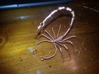 Wire Scorpion : 8 Steps (with Pictures) - Instructables Wire Scorpion, Solid Wire, Diy Wire Jewelry, Twisted Wire, Shape And Form, Spiders, Paracord, Scorpion, Wire Jewelry