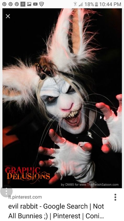 Evil Bunny Makeup, White Rabbit Makeup, Horror Bunny, Scary Rabbit, Bunny Halloween Makeup, Evil Rabbit, White Rabbit Costumes, Bunny Makeup, Rabbit Halloween