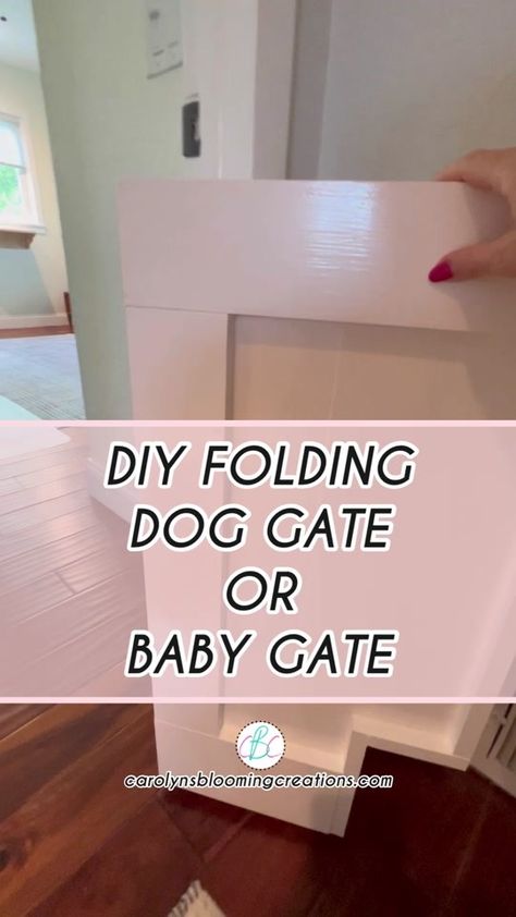 (2)We LOVE how this turned out! Get the full tutorial with measurements o... | diy | TikTok Diy Pet Gate, Cat Door Diy, Dog Gates For Stairs, Diy Dog Gate, Diy Gate, Cat Gate, Baby Gate For Stairs, Diy Baby Gate, Diy Home Improvements