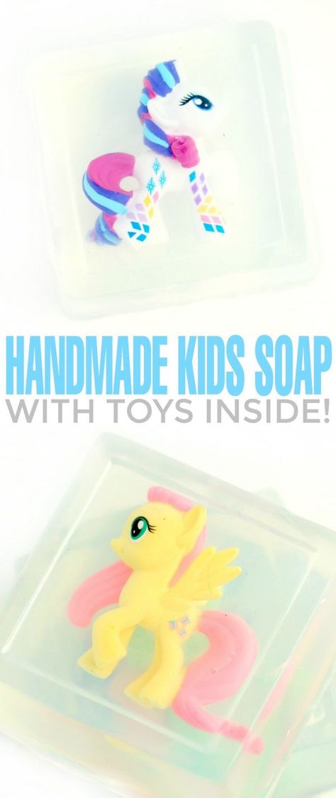 Make hand washing more fun for the kids by making your own soap and putting a toy inside with this easy recipe and tutorial! My Little Pony Figures, Pumpkin Books, Frugal Mom, Washing Hands, Taking A Bath, 19 Kids, Board Games For Kids, Handmade Kids, Fun For Kids