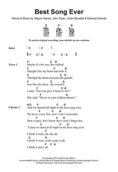 One Direction Ukulele Chords, Best Song Ever One Direction, Ukulele Songs Popular, Akordy Na Ukulele, Ukelele Chords Ukulele Songs, Ukulele Songs Beginner, Ukulele Chords Songs, Uke Songs, Easy Piano Songs