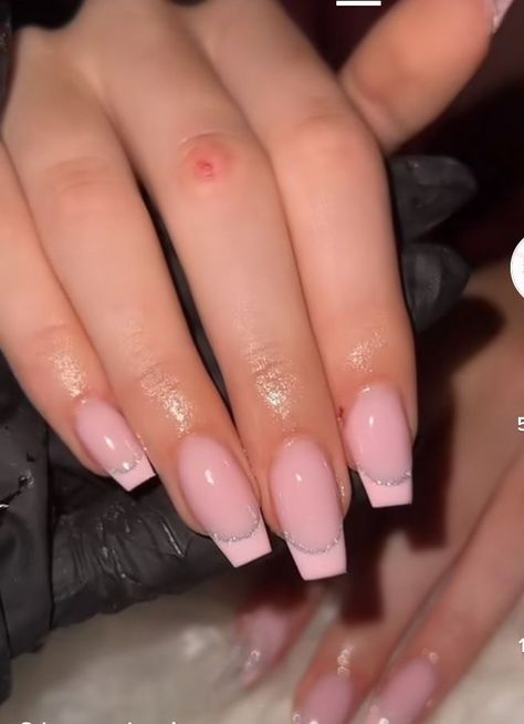 Trendy Nails Squoval, Squoval Acrylic Nails, Nails After Acrylics, Ombre Acrylic Nails, Summery Nails, Work Nails, Classy Acrylic Nails, Soft Nails, Bridal Nails