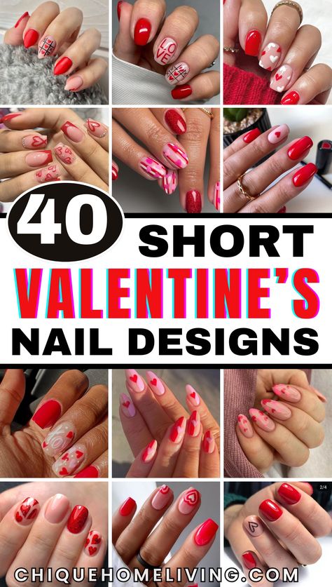 Looking for the perfect Valentine’s Day manicure that’s both stylish and practical? 💅 Check out these 40 Short Valentine’s Day Nail Ideas for Effortless Elegance! From minimalist hearts and soft pink ombré to classic red tips and subtle glitter accents, these designs are perfect for short nails and easy to maintain. Whether you prefer bold romantic reds or understated neutrals, there’s a look for every vibe. Comic Book Valentines Nails, Easy Valentine Nail Designs, Valentine's Day Nail Ideas, Valentine Gel Nail Designs, Short Nail Designs Valentines Day, Valentine’s Day Nail Art, Feb Nails Valentines Day, Pink Valentine Nails, Red Tips