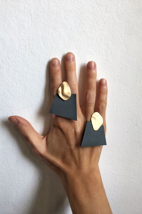 Fimo Ring, Clay Rings Aesthetic, Aesthetic Clay, Artsy Earrings, Classy Wear, Clay Rings, Rings Diy, Rings Aesthetic, Abstract Earrings