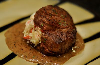 Crab Stuffed Filet Mignon with Whiskey Peppercorn Sauce Stuffed Steak, Crab And Shrimp Recipe, Peppercorn Sauce Recipe, Steak Toppings, Filet Mignon Recipe, Filet Mignon Recipes, Crab Stuffed, Peppercorn Sauce, Bacon Recipes