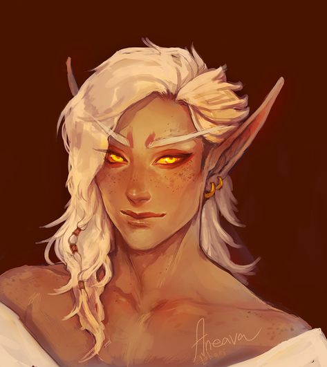 Dnd Characters Eladrin, Sun Elves Dnd, Eladrin Character Design, Sun Oc Male, Sun Elf Character Design, Sun Elf Art, Summer Eladrin Dnd, Dnd Sun Elf, Autumn Eladrin Male