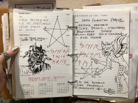 John Winchester Journal Pages, Hunters Journal, Supernatural Journal, Winchester Journal, Supernatural Crafts, John Winchester Journal, Larp Props, Magic System, John Winchester