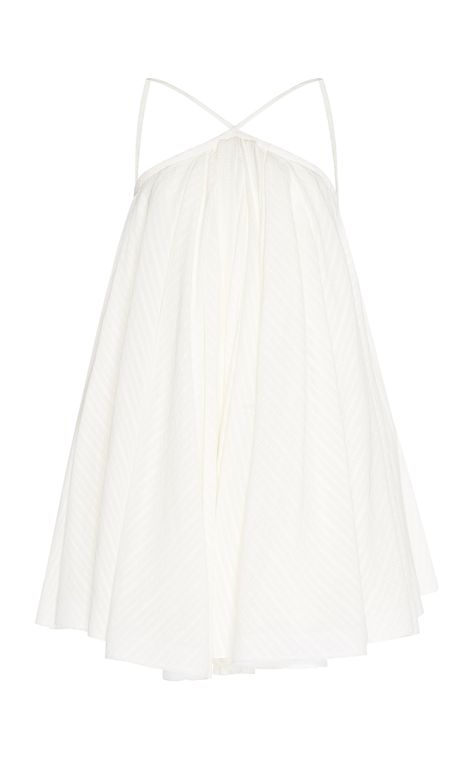 Belluno Pleated Cotton-Blend Dress by JACQUEMUS for Preorder on Moda Operandi Concert Outfit Inspo, Cinderella Dress, Outfit Short, Wardrobe Goals, Country Concert Outfit, Cotton Blends Dress, Country Concert, Dress Halter, Costume Intero