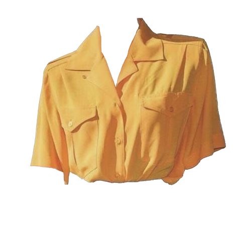 Hufflepuff Outfit, Yellow Button Up Shirt, Clothing Png, Png Clothes, Yellow Clothes, 80s Shirts, Fits Aesthetic, Yellow Shirt, Aesthetic Fits