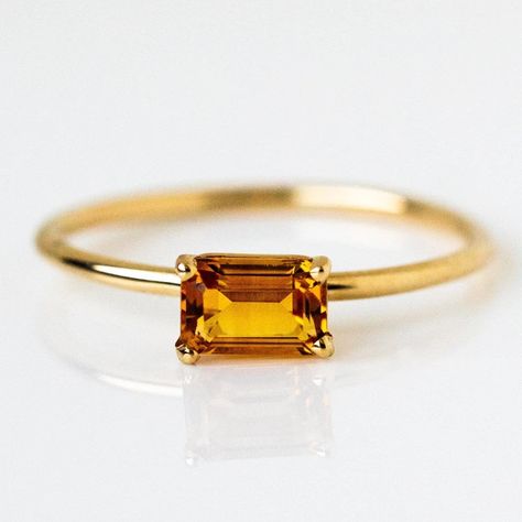 Local Eclectic Rings, Citrine Jewelry Rings, Grad Rings, Citrine Rings, Octagon Ring, Funky Jewellery, Yellow Citrine Ring, Extra Accessories, Citrine Ring Engagement