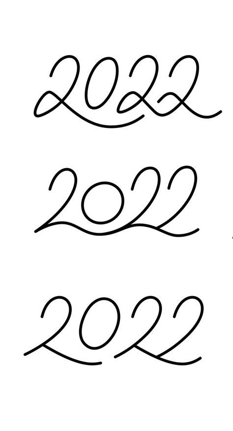 Set of 2022 New Year calligraphic numbers text. Line art style lettering design isolated on white. Editable stroke. Vector typography design Number Typography, Numbers Typography, Line Art Style, Vector Typography, Instagram Board, Vision Board Manifestation, Cute Love Pictures, Chalkboard Art, Typography Letters