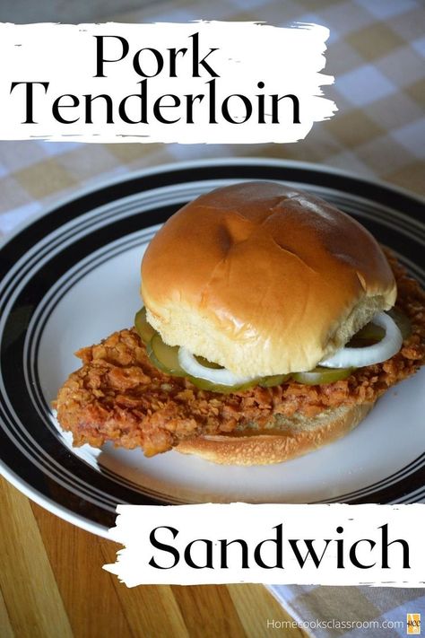 Breaded Pork Tenderloin, Tenderloin Sandwich, Fried Pork Tenderloin, Pork Chop Sandwiches, Pork Tenderloin Sandwich, Breaded Pork Chops, Pork Loin Recipes, Fried Pork Chops, Pork Cutlets