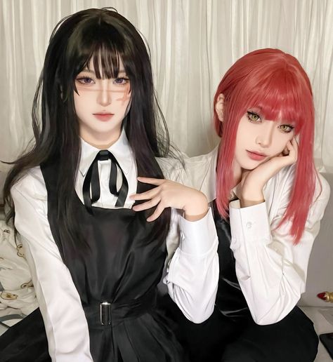 Asa Mitaka and Makima Chainsaw Man #cosplay Mitaka And Makima, Chainsaw Man Mitaka, Asa Mitaka Cosplay, Mitaka Cosplay, Chainsaw Man Characters, Mitaka Chainsaw Man, Chainsaw Man Cosplay, Makima Cosplay, Chainsaw Man Makima