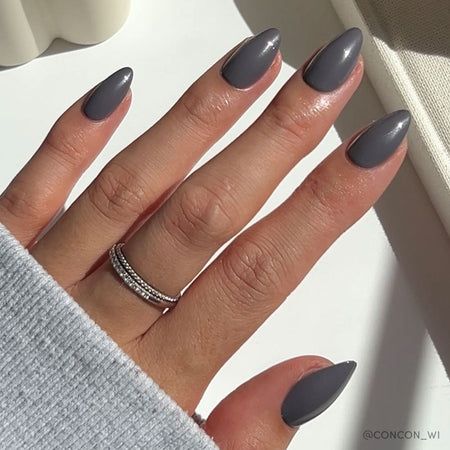 Wish Makeup, Gray Nail, Trying Too Hard, Short Almond Nails, Nail Art Pictures, Short Almond, Pointed Nails, Nail Care Tips, Gray Nails