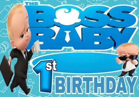 Ready to print birthday banner Baby Birthday Banner, Boss Baby, Baby Birthday, Birthday Banner, 2nd Birthday, Birthday