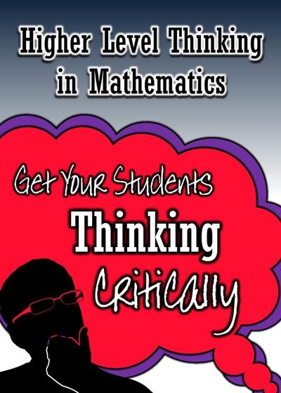 Thinking Critically, Math Sites, Free Classes, Higher Level Thinking, Upper Elementary Math, Secondary Math, Math Strategies, Math Homework, Algebra 1