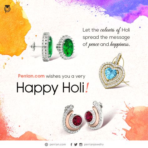 Happy Holi Wishes From Jewellers, Holi Creative For Jewellery Brand, Holi Jewellery Creative Ads, Holi Jewellery, Holi Ideas, New Year Wishes Video, Holi Theme, Holi Offer, Burger Vector