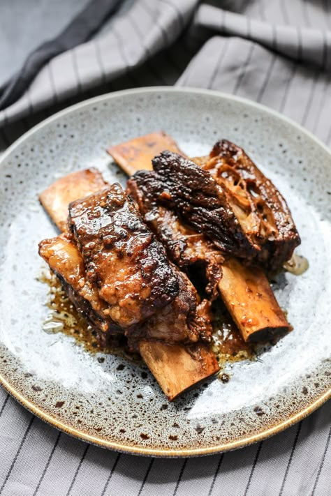 Korean Braised Short Ribs (Galbi Jjim) - Ang Sarap Short Ribs Korean, Korean Braised Beef, Braised Beef Short Ribs Recipe, Korean Braised Short Ribs, Galbi Jjim, Korean Heritage, Chef Table, Braised Pork Ribs, Braised Beef Short Ribs