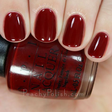 Essie Nail Polish Fall, Opi Red Nail Polish, Opi Gel Nails, Red Gel Nails, Opi Nail Colors, Red Nail Polish, Red Nail, Opi Nail Lacquer, Opi Nail Polish