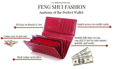 The Perfect Feng Shui Wallet | Red Lotus Letter Feng Shui Wallet Color, Wallet Color To Attract Money, Alter Setup, Feng Shui Wallet, Feng Shui Tips For Wealth, Hemp Smoothie, Tropical Planter, Feng Shui Love, Feng Shui Office