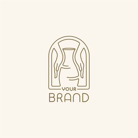 Pottery Logo Design Ideas, Pottery Logos, Workshop Logo Design, Pottery Website, Logo Pottery, 브로셔 디자인, Inspiration Logo Design, Logo Minimalista, Logo Design Set