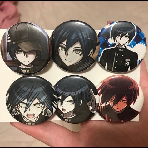 1.5in Diameter Handmade Shuichi Saihara Pinback Buttons Price Includes All 6 Buttons Prices Are Firm, So Please Do Not Send Me Offers Feel Free To Message Me If You Have Any Custom Requests. All Buttons Are Made To Order And Can Be Remade All Buttons Are Packaged Securely In Bubble Mailers And Shipped With Tracking Number. Thank You! Materials: Metal Shells, Metal Pinback, Mylar Film Danganronpa Keychain, Danganronpa Shuichi, Barbie Doll Head, Flower Text, Harry Potter Potions, Burlap Roses, Shuichi Saihara, Cat Profile, Barbie Logo