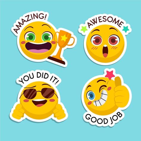 Great Job Stickers, Good Job Sticker, Free Emoji Printables, Preschool Friendship, Classroom Awards, Flashcards For Kids, Reward Stickers, Good Morning Cards, Teacher Stickers