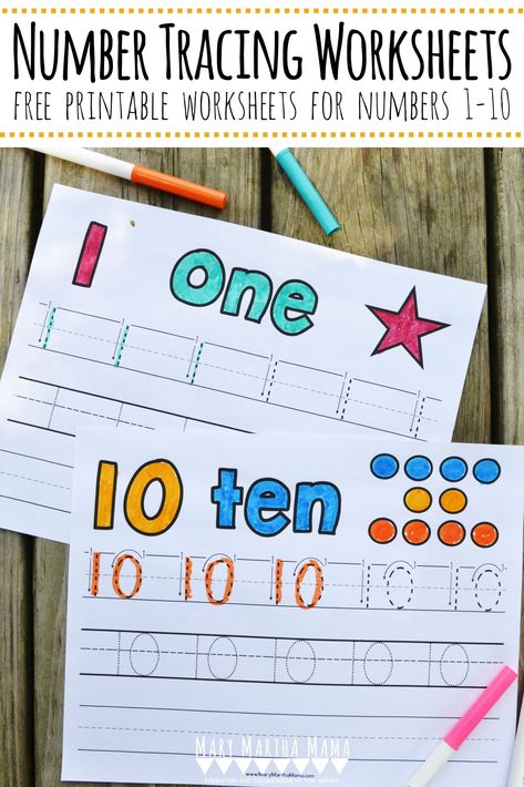 Use these free printable Number Tracing Worksheets 1-10 to help your child learn how to write numbers. Each sheet features tracing and writing practice. Early Finishers Kindergarten, Writing Practice Kindergarten, Prek Printables, Trace The Numbers, Number Tracing Worksheets, Number Writing Practice, Morning Ideas, Tracing Worksheets Free, Free Printable Numbers