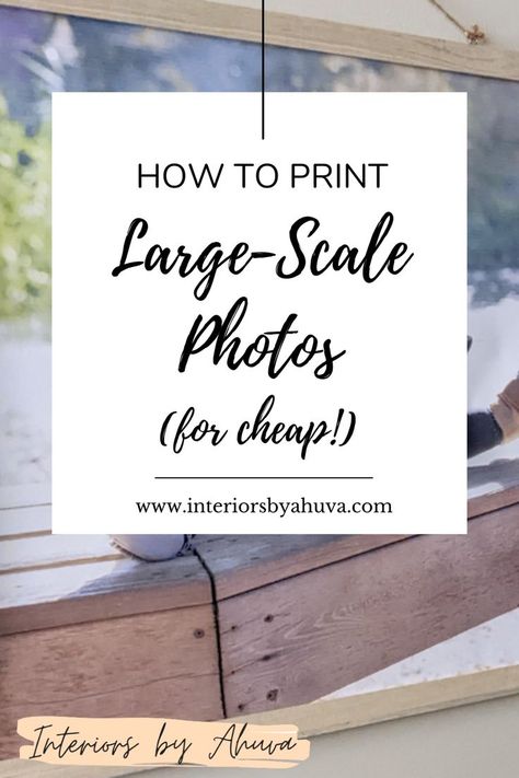 Looking for a way to print large scale photos for cheap? Well, here you go! Enlarged Photos For Wall Art, Large Scale Photo Print, Poster Printing Cheap, Large Photo Prints Cheap, How To Print On Canvas Diy, Diy Large Framed Pictures, Printing Posters Cheap, How To Print Large Scale Images, Print Large Photos Cheap