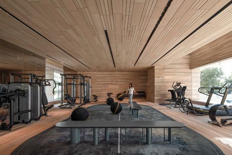 Gym Architecture, Dream Home Gym, Dream Gym, Gym Design Interior, House Gym, Desain Pantry, Hotel Gym, Gym Room At Home, Hampton House