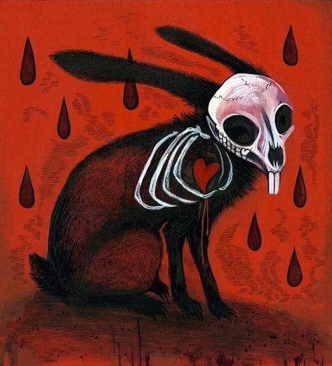 Surealism Art Horror, Black Bunny Drawing, Rabbit Skull Drawing, Black Rabbit Art, Hare Skull, Spooky Rabbit, Horror Bunny, Creepy Rabbit, Rabbit Skull