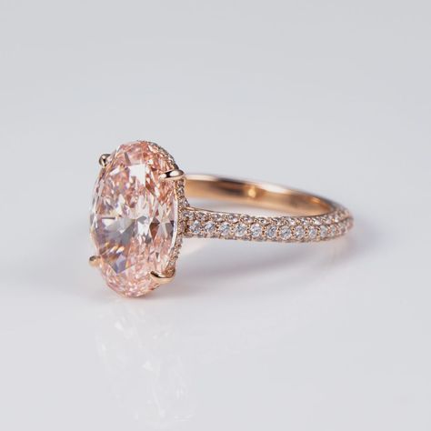 Reternal Blush Oval Pink Diamond Ring 🤍 IN STOCK! Experience the extraordinary with the Eternal Blush Oval Pink Diamond Ring, featuring a stunning 6.0-carat Fancy Vivid Pink diamond set in 18k rose gold. A breathtaking design for those who love to stand out. Explore the full collection at rovabrilliance.com. 🤍 ______ #ROVABrilliance #LabGrownDiamonds #PersonalizedJewelry #Diamond #EngagementRings #DiamondRings #ProposalGoals #YesToForever #marriage #diamondring #PinkDiamondRing #LuxuryJew... Pink Wedding Rings Diamond, Pink Oval Engagement Ring, Pink Diamond Halo Ring, Pink Wedding Ring, Pink Diamond Wedding Rings, Weddings Ring, Pink Wedding Rings, Wedding Rings Diamond, Pink Engagement Ring