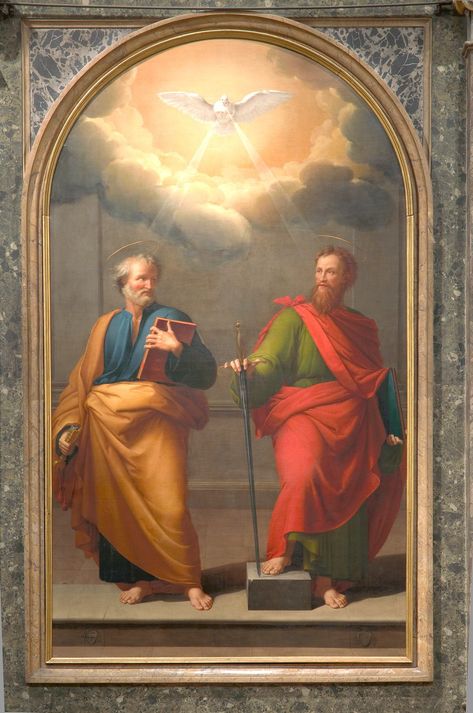 Saints Peter And Paul, Paul The Apostle, Waterfall Art, 29 June, San Paolo, Jesus Christ Art, Catholic Images, Religious Paintings, Christian Symbols