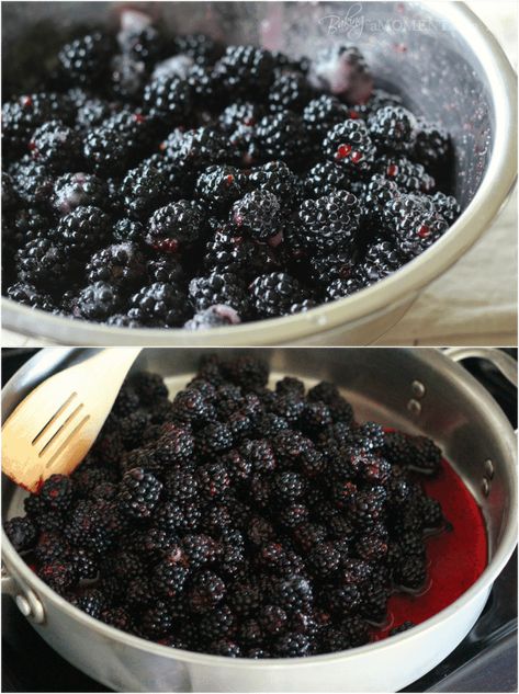 Macerated Blackberries Blackberry Jam No Pectin, Black Raspberry Recipes, Seedless Blackberry Jam, Blackberry Jam Recipes, Blackberry Recipes, Jam Recipes Homemade, Canning Jam, Raspberry Recipes, Blackberry Jam