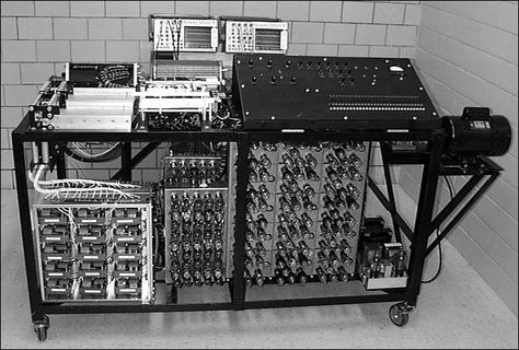 Atanasoff- Berry computer was the “first” automatic electronic digital computer. It’s “first” because many debate on whether it was or not. It was a design by a professor called John Vincent Atanasoff and one of his graduates. The ABC was declared as the originator of various basic ideas for the computer. Early Computers, 50s Aesthetic, Pc Shop, Vintage Industrial Design, Computer History, Internet Radio Station, Weather Underground, Old Computers, Hacking Computer