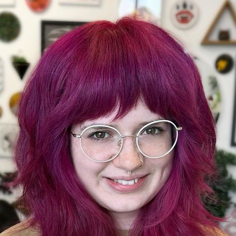 Magenta Red Hair, Purple Red Hair Color, Raspberry Hair, Red Violet Hair, Purple Tourmaline, Magenta Hair, Pravana Vivids, Orchid Color, Orchid Purple